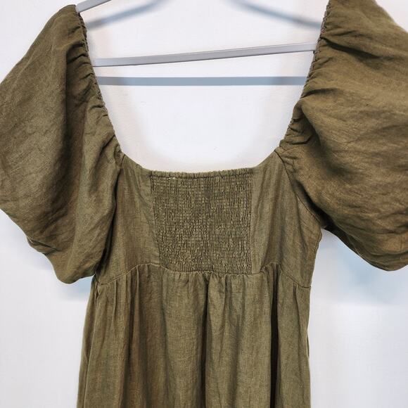 Elegant Olive Green Maxi Dress - Picture 6 of 12